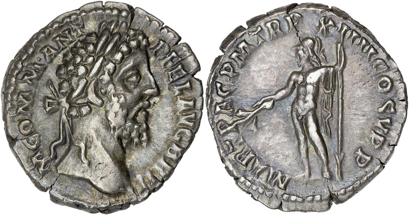 EMPIRE ROMAIN
Commode (177-192). Denier 189, Rome. RIC.188 ; Argent - 3,21 g - 1...