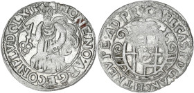 ALLEMAGNE
Trèves (archevêché de), Karl Gaspar von der Leyen (1652-1676). 4 pfennig (1/2 albus) 1662, Trèves. KM.121 ; Argent - 0,71 g - 18 mm - 7 h
Su...