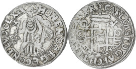 ALLEMAGNE
Trèves (archevêché de), Karl Gaspar von der Leyen (1652-1676). 4 pfennig (1/2 albus) 1662, Trèves. KM.121 ; Argent - 0,82 g - 18 mm - 2 h
TT...