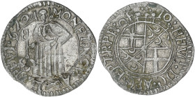 ALLEMAGNE
Trèves (archevêché de), Karl Gaspar von der Leyen (1652-1676). 4 pfennig (1/2 albus) 1670, Trèves. KM.127 ; Argent - 0,73 g - 18 mm - 9 h
TT...