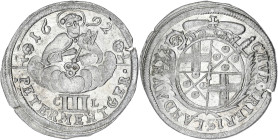 ALLEMAGNE
Trèves (archevêché de), Johann Hugo von Orsbeck (1676-1711). III Petermenger 1692, Trèves. KM.176 ; Argent - 2,08 g
Superbe.