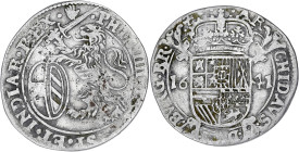 BELGIQUE
Brabant (duché de), Philippe IV (1621-1665). Escalin 1641, Anvers. HV.648.AN ; Argent - 4,88 g - 30 mm - 2 h
TTB.