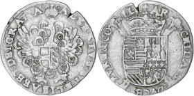 BELGIQUE
Flandres (comté de), Albert et Isabelle (1598-1621). Escalin ND, Bruges. HV.623 BG ; Argent - 4,93 g - 30 mm - 12 h
TTB.