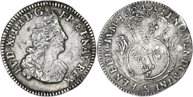 FRANCE / CAPÉTIENS
Louis XIV (1643-1715). Douzième d’écu aux palmes 1694, S, Reims. Dy.1523A - G.119 ; Argent - 2,22 g - 21,5 mm - 6 h
Réformation bie...