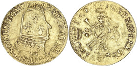FRANCE / CAPÉTIENS
Louis XIV (1643-1715). Double louis d’or aux quatre L 1695, S, Reims. Dy.1439A - G.260 - Fr.432 ; Or - 13,48 g - 28 mm - 6 h
Réform...