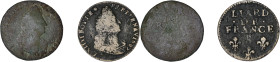 FRANCE / CAPÉTIENS
Louis XIV (1643-1715). Liard au buste âgé, 3e type 1697, S, Reims. Dy.1589 - G.81 - C2G.214 d1 ; Cuivre - 2,87 g - 21 mm - 6 h
join...