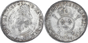 FRANCE / CAPÉTIENS
Louis XIV (1643-1715). Écu aux insignes 1702/1, S, Reims. Dy.1533B - G.220 - Dav.1316 ; Argent - 26,72 g - 40 mm - 6 h
Date modifié...