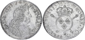 FRANCE / CAPÉTIENS
Louis XIV (1643-1715). Écu aux insignes 1702, S, Reims. Dy.1533B - G.220 - Dav.1316 ; Argent - 27,23 g - 40,5 mm - 6 h
Réformation ...