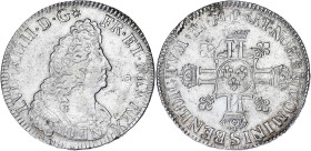 FRANCE / CAPÉTIENS
Louis XIV (1643-1715). Écu aux huit L, 2e type 1704, S, Reims. Dy.1551A - G.224 ; Argent - 26,86 g - 43 mm - 6 h
De flan large, réf...