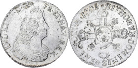 FRANCE / CAPÉTIENS
Louis XIV (1643-1715). Écu aux huit L, 2e type 1705, S, Reims. Dy.1551A - G.224 ; Argent - 26,80 g - 42,5 mm - 6 h
Très rare : c’es...
