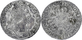FRANCE / CAPÉTIENS
Louis XIV (1643-1715). Demi-écu aux trois couronnes 1709, S, Reims. Dy.1569 - G.199 ; Argent - 15,24 g - 31,5 mm - 6 h
Variété avec...