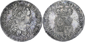 FRANCE / CAPÉTIENS
Louis XV (1715-1774). Écu de France-Navarre 1718, S, Reims. Dy.1657 - G.318 - Dav.1327 ; Argent - 24,22 g - 38,5 mm - 6 h
Champs à ...