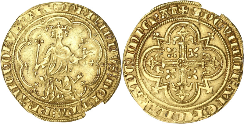 FRANCE / CAPÉTIENS
Philippe IV, dit Philippe le Bel (1285-1314). Denier d’or à l...