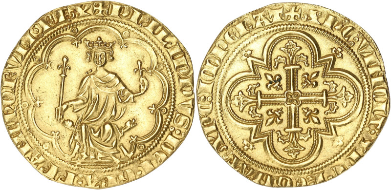 FRANCE / CAPÉTIENS
Philippe IV, dit Philippe le Bel (1285-1314). Denier d’or à l...