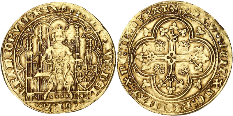 FRANCE / CAPÉTIENS
Philippe VI (1328-1350). Écu d’or à la chaise, 6e émission ND...