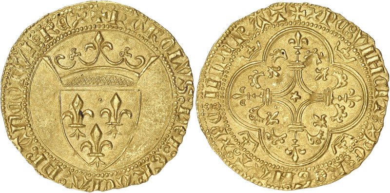 FRANCE / CAPÉTIENS
Charles VI (1380-1422). Écu d’or à la couronne, 2e émission N...