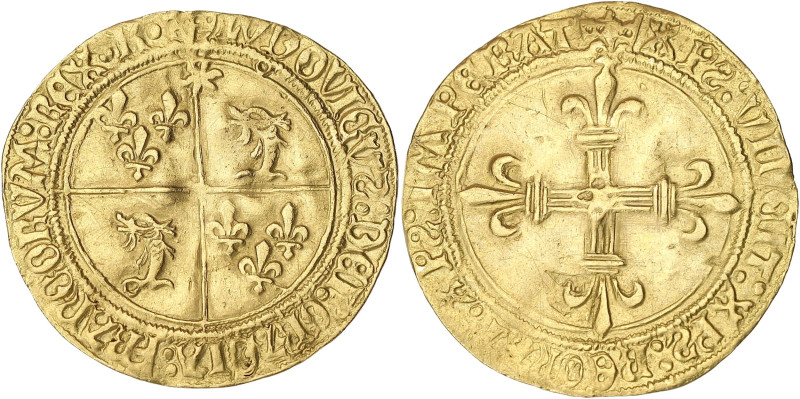 FRANCE / CAPÉTIENS
Louis XII (1498-1514). Écu d’or au soleil du Dauphiné ND, Mon...
