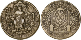 FRANCE / CAPÉTIENS
Charles IX (1560-1574). Médaille, la Saint Barthélémy 1572, Paris. Maz.164 - TNG.XIX ; Bronze - 20,13 g - 37 mm - 12 h
Fonte ancien...