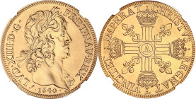 FRANCE / CAPÉTIENS
Louis XIII (1610-1643). Frappe moderne du 10 louis d’or 1640, A, Paris. Dy.cf. 1294 ; Or - 39,69 g - 41 mm - 6 h
NGC MS 66 (6635044...