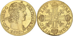 FRANCE / CAPÉTIENS
Louis XIII (1610-1643). Double louis d’or, troisième type 1640, A, Paris. Dy.1297 - G.59 - Fr.409 ; Or - 13,48 g - 29 mm - 6 h
Rare...