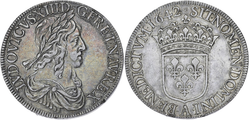 FRANCE / CAPÉTIENS
Louis XIII (1610-1643). Écu d’argent, 2e type 1642, A, Paris ...