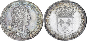 FRANCE / CAPÉTIENS
Louis XIII (1610-1643). Demi-écu, 1er poinçon de Warin 1642, A, Paris (rose). Dy.1346 - G.49 ; Argent - 13,67 g - 33,5 mm - 6 h
Ave...