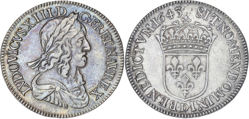 FRANCE / CAPÉTIENS
Louis XIII (1610-1643). Demi-écu, 2ème poinçon de Warin 1643,...