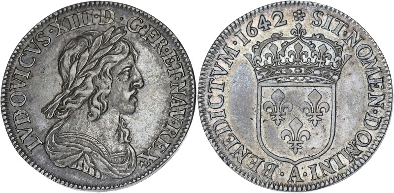 FRANCE / CAPÉTIENS
Louis XIII (1610-1643). Quart d’écu au buste drapé et cuirass...