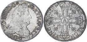FRANCE / CAPÉTIENS
Louis XIV (1643-1715). Demi-écu aux huit L, 1er type 1690, A, Paris. Dy.1515A - G.184 ; Argent - 13,27 g - 33 mm - 6 h
Avec son anc...