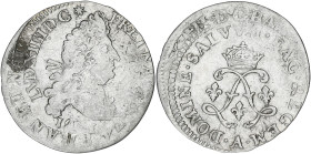 FRANCE / CAPÉTIENS
Louis XIV (1643-1715). Quadruple sol aux deux L 1691, A, Paris. Dy.1519 - G.106 ; Argent - 1,55 g - 20 mm - 6 h
TB à TTB.