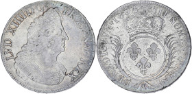 FRANCE / CAPÉTIENS
Louis XIV (1643-1715). Écu aux palmes 1694, A, Paris. Dy.1520 - G.217 ; Argent - 27,15 g - 41 mm - 6 h
Avec son ancienne étiquette,...
