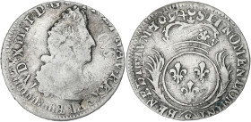 FRANCE / CAPÉTIENS
Louis XIV (1643-1715). Douzième d’écu aux palmes 1694, S, Reims. Dy.1523 - G.119 ; Argent - 2,06 g - 21 mm - 6 h
Frappe décentrée. ...