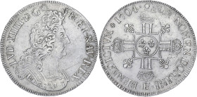 FRANCE / CAPÉTIENS
Louis XIV (1643-1715). Écu aux huit L, 2e type 1704, E, Tours. Dy.1551A - G.224 ; Argent - 26,82 g - 43 mm - 6 h
Agréable exemplair...