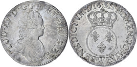 FRANCE / CAPÉTIENS
Louis XV (1715-1774). Écu dit Vertugadin 1716, W, Lille. Dy.1651 - G.317 ; Argent - 30,33 g - 41 mm - 6 h
Avec son ancienne étiquet...