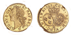 FRANCE / CAPÉTIENS
Louis XV (1715-1774). Louis d’or au bandeau 1753, H, La Rochelle. Dy.1643 - G.341 - Fr.464 ; Or - 24 mm - 6 h
NGC MS 63 (6268153-00...