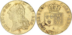 FRANCE / CAPÉTIENS
Louis XVI (1774-1792). Double louis d’or à la tête nue 1785, A, Paris. Dy.1706 - G.363 - Fr.474 ; Or - 15,24 g - 28 mm - 6 h
Marque...