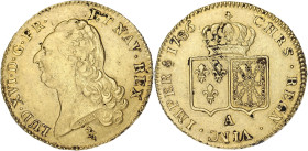 FRANCE / CAPÉTIENS
Louis XVI (1774-1792). Double louis d’or à la tête nue 1786, A, Paris. Dy.1706 - G.363 - Fr.474 ; Or - 15,32 g - 29 mm - 6 h
Nettoy...