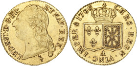 FRANCE / CAPÉTIENS
Louis XVI (1774-1792). Louis d’or à la tête nue 1786, A, Paris. Dy.1707 - G.361 - Fr.475 ; Or - 7,54 g - 24 mm - 6 h
TTB.