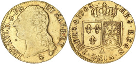 FRANCE / CAPÉTIENS
Louis XVI (1774-1792). Louis d’or à la tête nue 1788, A, Paris. Dy.1707 - G.361 - Fr.475 ; Or - 7,61 g - 23 mm - 6 h
TTB.