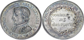 JETONS
Louis XV (1715-1774). Jeton, commerce du bois flotté ND, Paris. F.4997 v ; Argent - 11,06 g - 29 mm - 6 h
Tranche cannelée. Patine grise aux re...