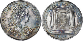 JETONS
Louis XV (1715-1774). Jeton, corporation des Lingères 1719, Paris. F.5269 ; Argent - 7,48 g - 29 mm - 6 h
Patine aux reflets bleutés. Superbe....