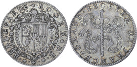 JETONS
Louis XIII (1610-1643). Jeton, noblesse d’Île-de-France, Roger de Bellegarde ND (c.1640), Paris. F.- (après 5579) - C.410 - Fl.- ; Argent - 5,2...