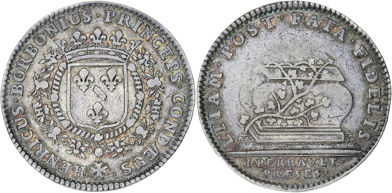 JETONS
Louis XIV (1643-1715). Jeton, Henri de Bourbon-Condé et le Président J. P...
