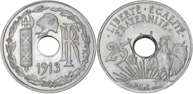 FRANCE
IIIe République (1870-1940). Essai de 25 centimes par Pillet 1913, A, Paris. GEM.73.2 - VG.4763 ; Nickel - 4,85 g - 24 mm - 6 h
Frappe spéciale...