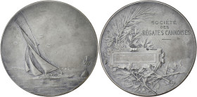 FRANCE
IIIe République (1870-1940). Médaille pour la Société des Régates Cannoises ND. Argent - 59 g - 50,5 mm - 12 h
Poinçon hure de sanglier. Flan m...