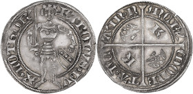 FRANCE / FÉODALES
Lorraine (duché de), Charles II (1390-1431). Gros ND (1390-1431), Nancy. Flon 17 - Roberts 1349 ; Argent - 1,63 g - 25,5 mm - 9 h
Av...