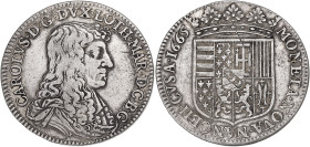 FRANCE / FÉODALES
Lorraine (duché de), Charles IV (1625-1675). Teston 1665, Nancy. Flon 37 ; Argent - 8,48 g - 27 mm - 6 h
TTB.