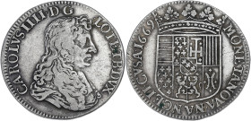 FRANCE / FÉODALES
Lorraine (duché de), Charles IV (1625-1675). Teston 1669, Nancy. Flon 45 ; Argent - 8,51 g - 27,5 mm - 6 h
TTB.