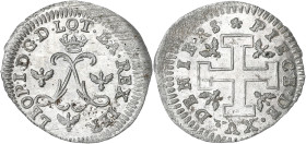 FRANCE / FÉODALES
Lorraine (duché de), Léopold Ier (1690-1729). Pièce de XV deniers ND (1710), Nancy. Flon 62 ; Argent - 1,04 g - 20,5 mm - 12 h
Comme...
