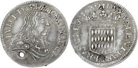 MONACO
Louis Ier (1662-1701). Douzième d’écu de 5 sols (luigino) 1662, Monaco. G.MC50 ; Argent - 2,32 g - 21 mm - 12 h
De flan large et de très belle ...